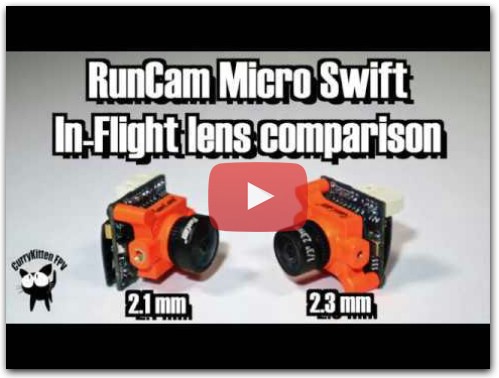 RunCam Micro Swift: 2.1mm vs 2.3mm lens comparison