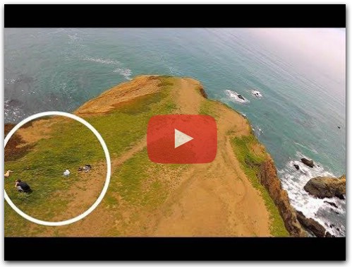 Drone Racer случайно пролетает над обнаженной фотосессией