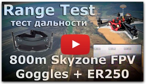 800m Range test Skyzone SKY02S V3 40CH 3D FPV Goggles